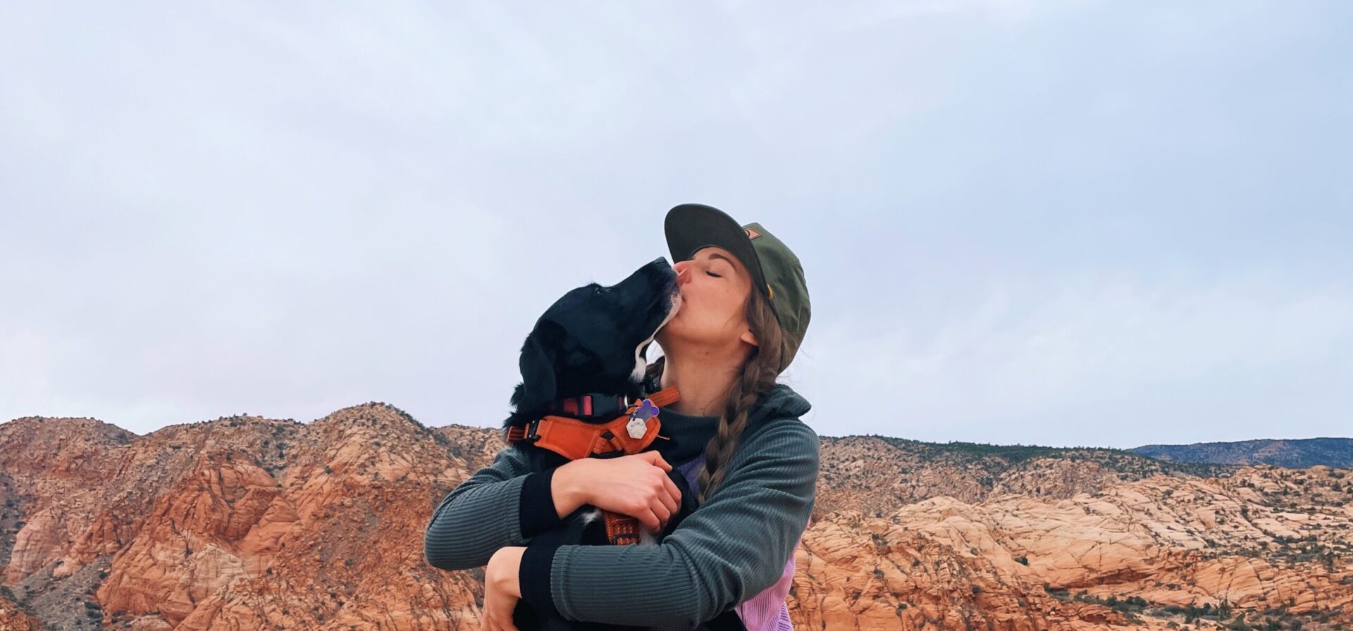 author with dog in utah