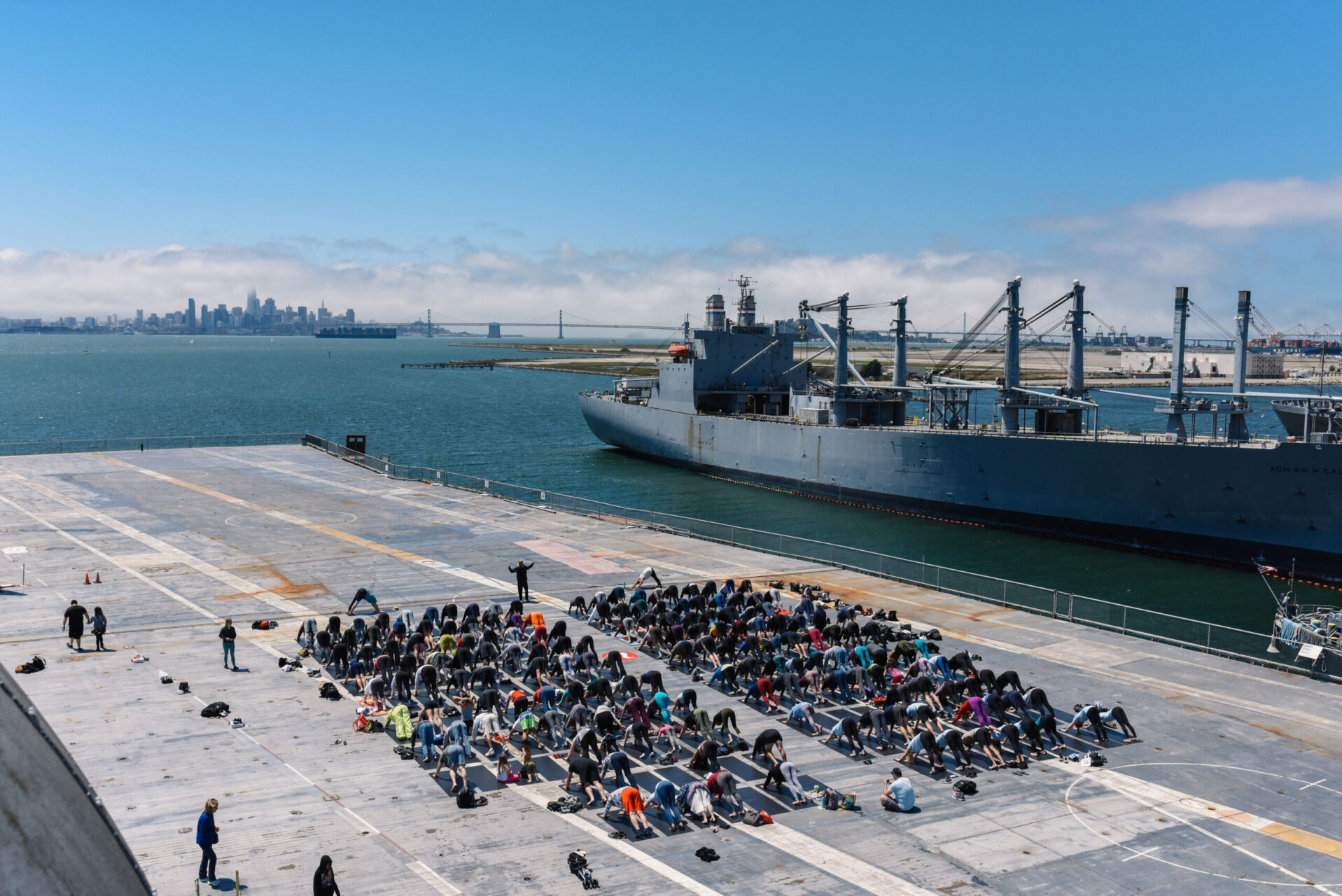 veterans yoga project - yoga on aircraft carrier