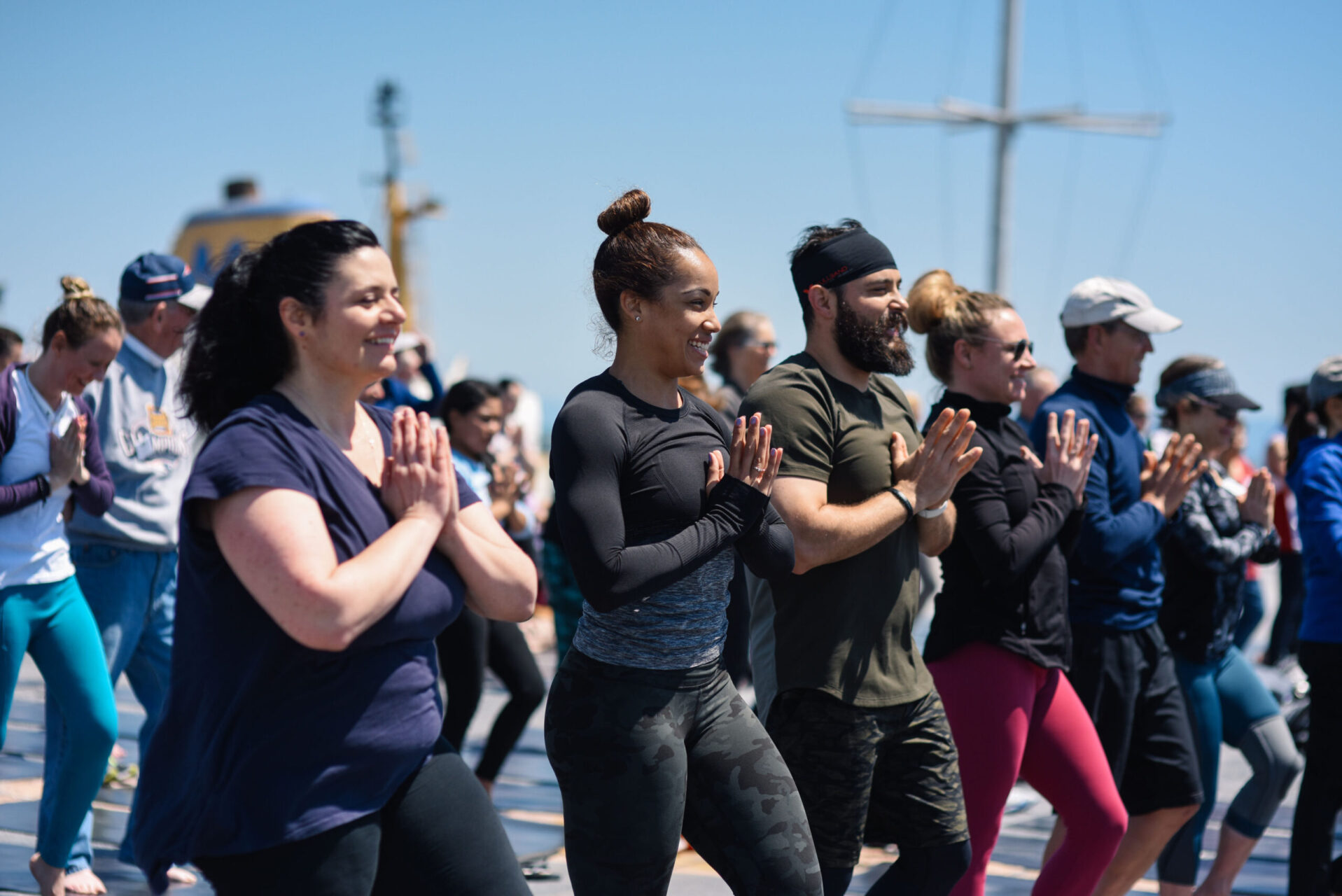 veterans yoga project - yoga on aircraft carrier